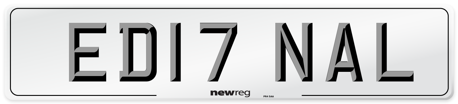 ED17 NAL Number Plate from New Reg